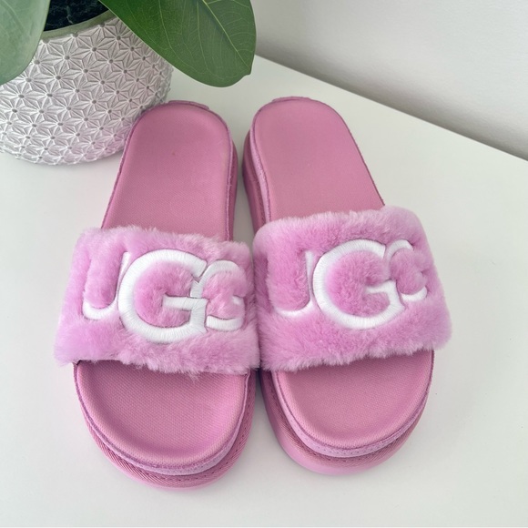 UGG Shoes - UGG Fur Slide Sandals